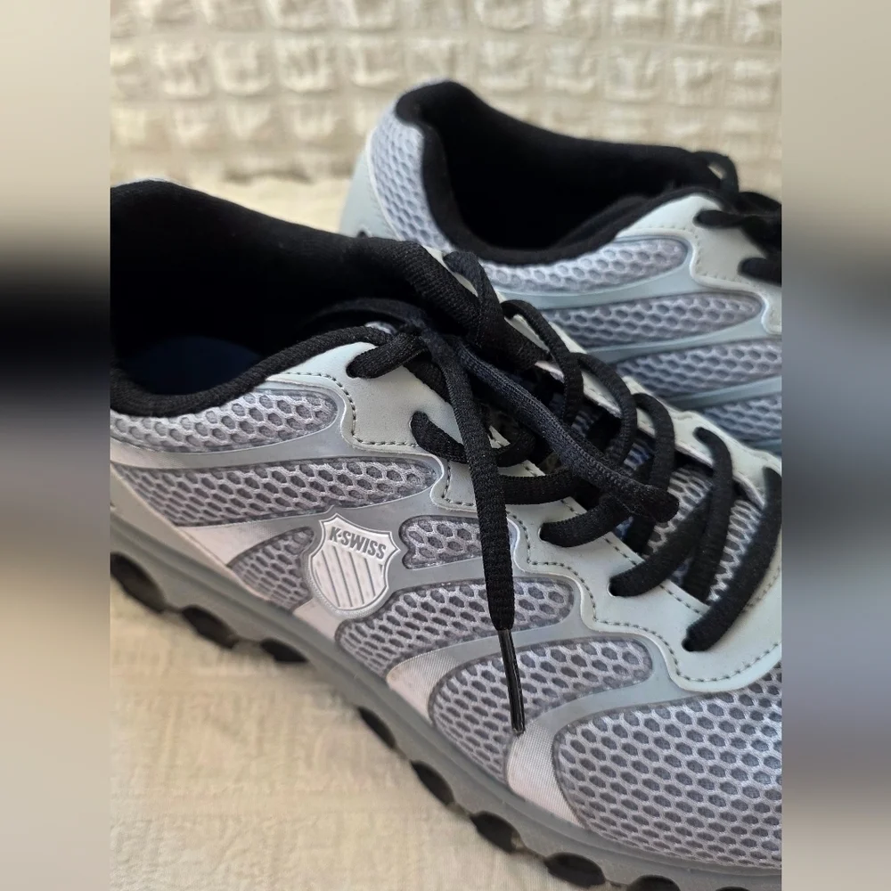 K-Swiss Gray and Black Athletic Shoes